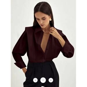NWT Commense Oversized Button Down Shirt Sz L